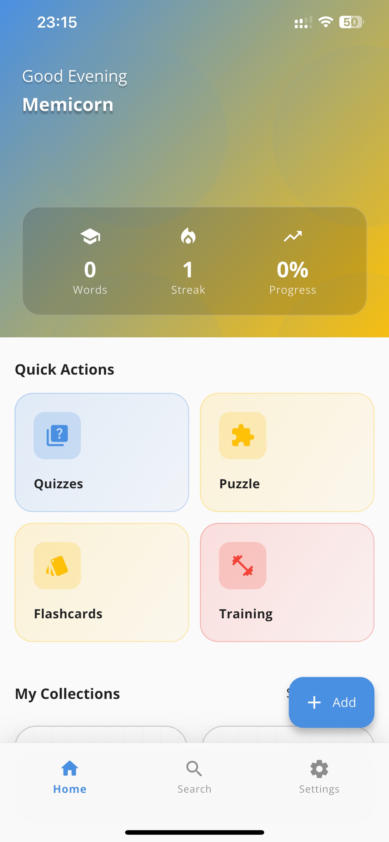 Memicorn App Screenshot